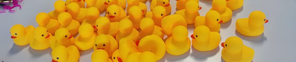 rubber ducks in a pile