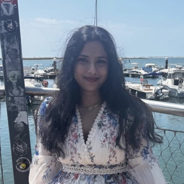 a woman smiling